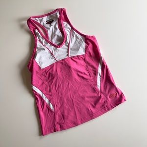 Women’s Pink Bolle Racerback Workout Tank Top Size Small Bollé Fitness Shirt